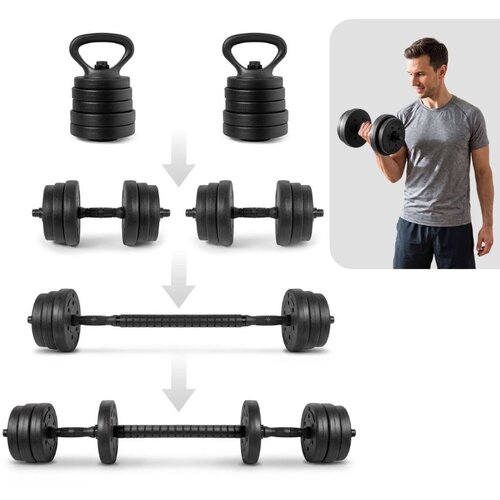 Spokey-ds Fitnes uteži za vadbo 20 kg različne kombinacije Slike
