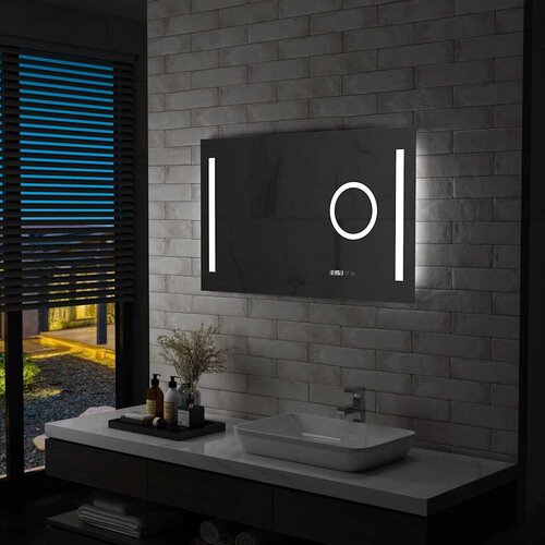  Kupaonsko LED zidno ogledalo sa senzorom na dodir 100 x 60 cm Slike