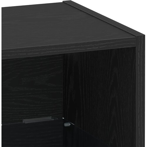  Floating Shelf with LED Light s policom Crna 40 x 28,5 x 40 cm Slike