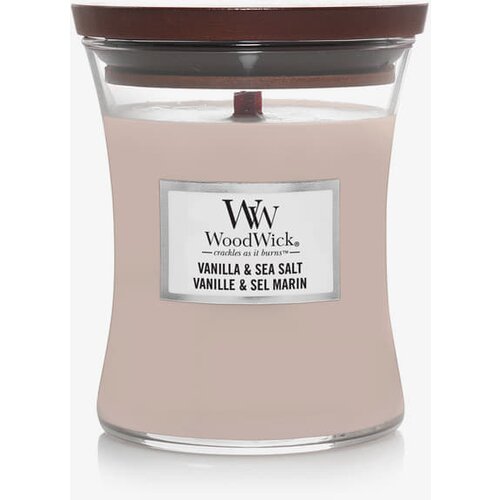 WoodWick Medium Hourglass Candle - Vanilla & Sea Salt Universal Cene