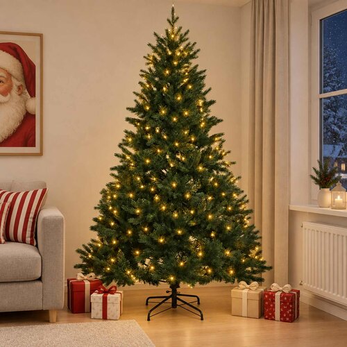  Umjetno božićno drvce s kuglicom 120 LED lampica Slike