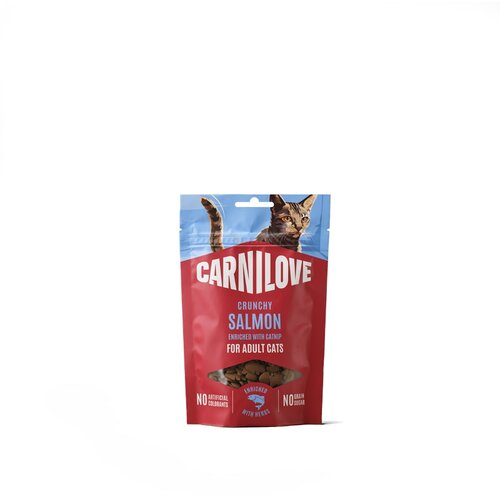 Carnilove Cat Crunchy pribolj&scaron;ki, losos in mačja meta - 100 g Cene