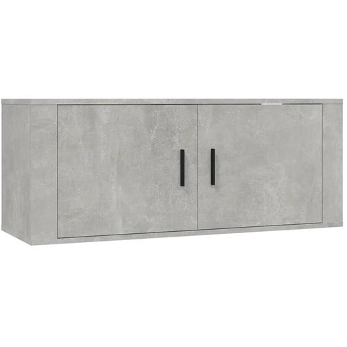 Maison Chic Stenska TV omarica - TV stojalo - Televizijska omarica betonsko siva 100x34,5x40 cm, (21700050) Slike