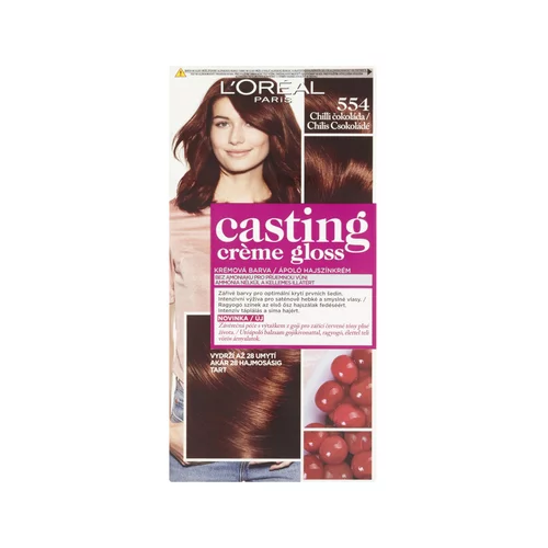 L´Oréal Paris casting creme gloss barva za lase 48 ml odtenek 554 chilli chocolate