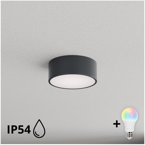 Brilagi LED RGBW kupatilsko stropno svetlo CLARE 1xE27/12W/230V &amp;Oslash; 20 cm antracit IP54 Slike
