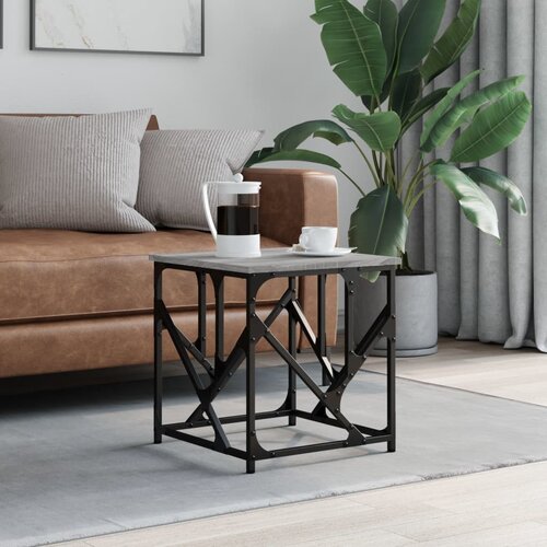 VidaXL Stolić za kavu siva boja hrasta 45x45x47 5 cm konstruirano drvo Slike
