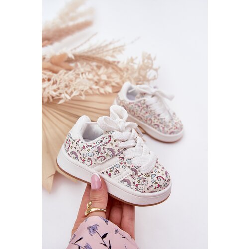 Boto Girls Sports Shoes With Unicorn Motif White Ilana Cene