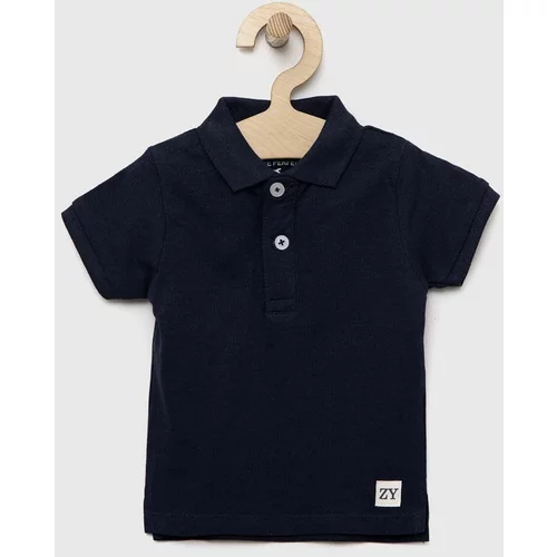 Zippy Pamučna polo majica za bebe boja: tamno plava, glatki model