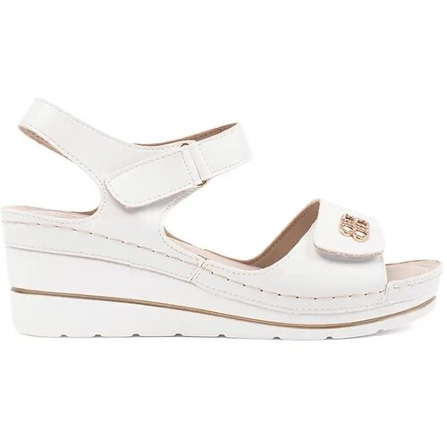 GOODIN White comfortable wedge sandals Cene