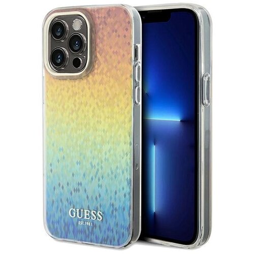 Guess IML FACETED MIRROR DISCO IRIDESCENT OVITEK ZA IPHONE 13 PRO / 13, (21833438) Cene