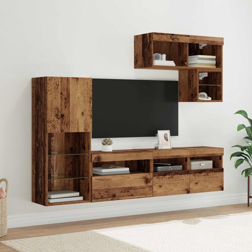 TV zidne jedinice Zidne 6 pcs Staro drvo Konstruirano drvo Cijene