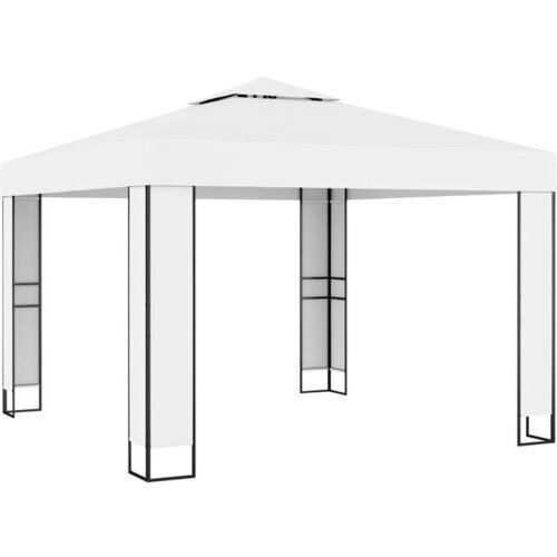  Paviljon z dvojno streho 3x3 m bel Cene