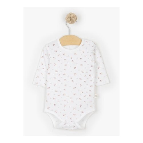 Just kiddin baby bodi z dolgimi rokavi cherry white Slike