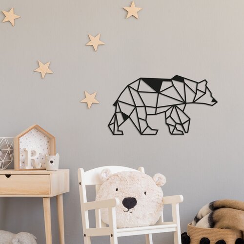 Wallity zidna dekoracija Bear2, 55 x 30 cm, crna Cene