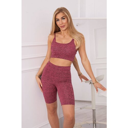 Kesi Set of sports top + leggings pink Slike