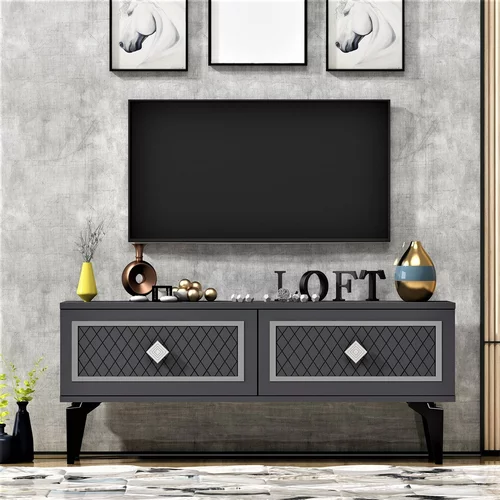HANAH HOME Arel - Anthracite, Silver TV omarica, (20866065)