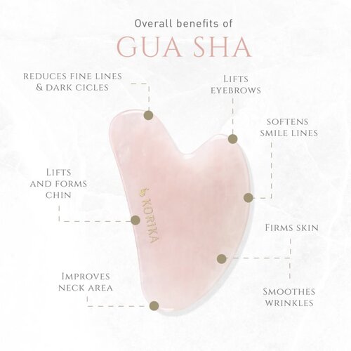 KORIKA Tools Face Roller &amp;amp; Gua Sha valjak za masažu za lice i pomagalo za masažu Quartz Pink Slike