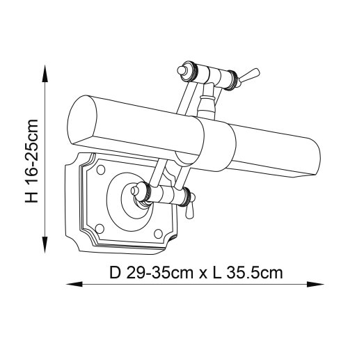 Endon 69832 - Svetlo za slike WINCHESTER 2xE14/6W/230V 35,5 cm mesing Slike
