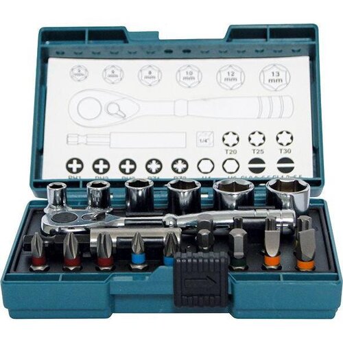 Makita 21-delni set vijačnih nastavkov z ragljo B-54081 Slike
