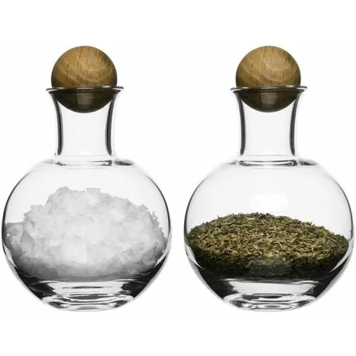 Sagaform Posodica za sol in poper Oval Oak, 200 ml