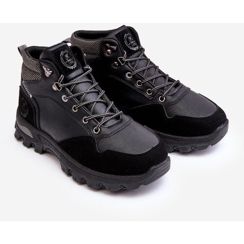 Kesi Men's lace-up trekking boots Trapper Black Salomene Cene