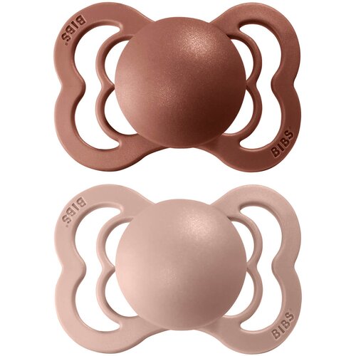 Bibs Supreme Natural Rubber Size 1: 0+ months duda Woodchuck / Blush 2 kom Slike
