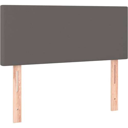 box spring s madracem LED sivi 80x200 cm od umjetne kože Slike