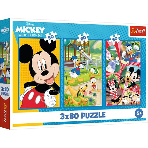 Trefl Disney: Mikijeva ekipa 3x80-delna sestavljanka - Cene