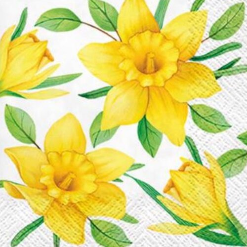  Salvete za dekupaž Daffodils in Bloom - 1 komad Cene