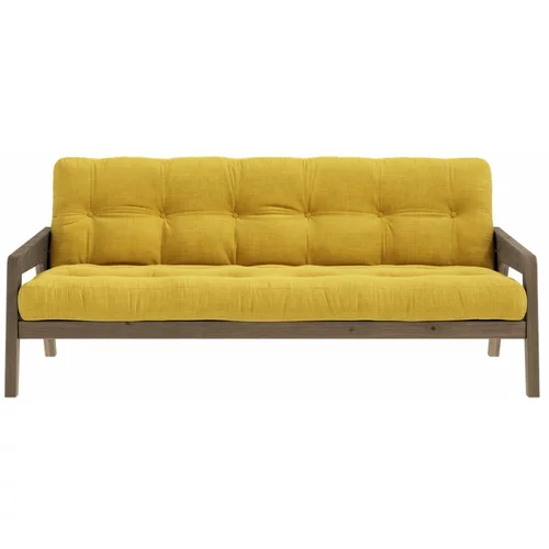 Karup Design Kauč na razvlačenje od žutog samta 204 cm Grab -