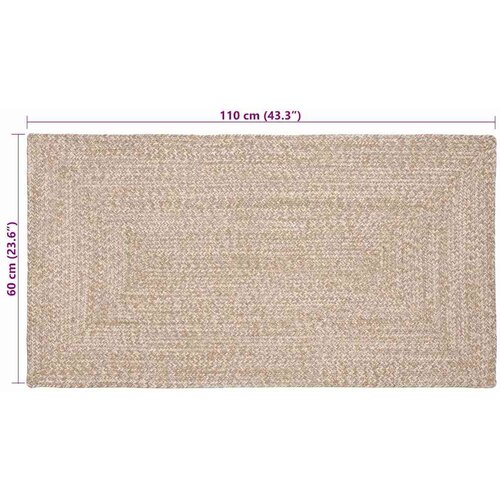  Tepisi za područja Prirodna i bijela 60 x 110 cm Juta Slike