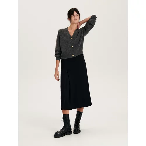 Reserved - Midi suknja od mješavine viskoze - crno