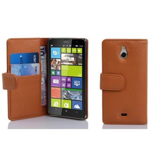 Cadorabo Ohi&scaron;je, združljivo z Nokia Lumia 1320 v sedlo rjave barve - Za&scaron;čitni ovitek iz teksturiranega umetnega usnja in žep za kartice, (20550919) Cene