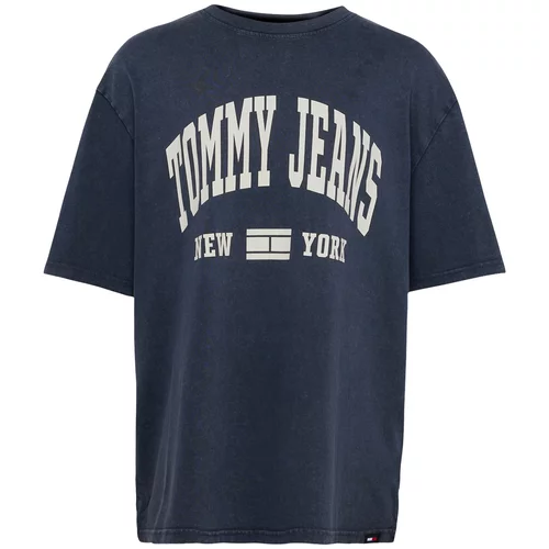 Tommy Jeans Majica 'VARSITY' nočno modra / bela