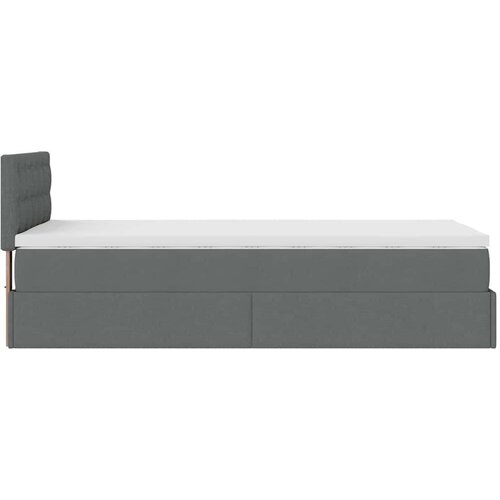 VidaXL Otomanski okvir kreveta s madraca tamnosivi 90x190cm tkanine Slike