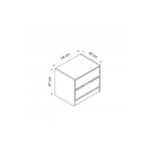 Hanah home Elina 8171 Noćni stočić, 54x40x47 cm, Krem-beli Cene