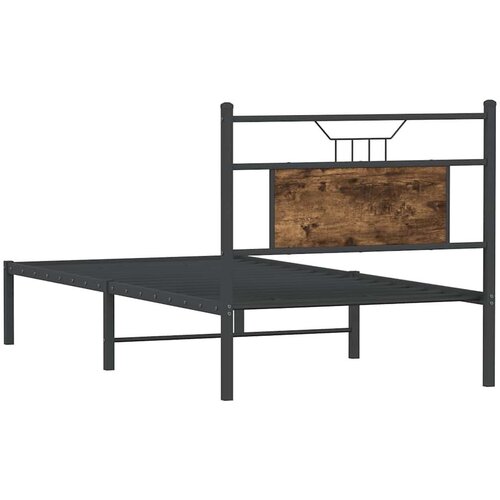 VidaXL Okvir kreveta bez madraca dimljena boja hrasta 90x190 cm drveni Slike