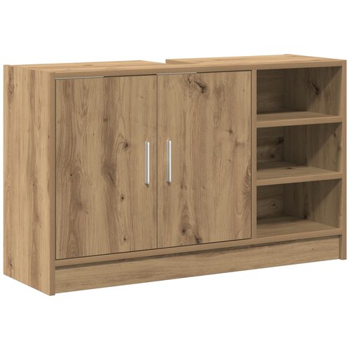 vidaXL omarica za umivalnik hrast 90x29x55 cm inženirski les Cene