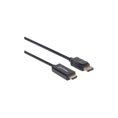 Manhattan DisplayPort / HDMI adapterski kabel DisplayPort vtič\, HDMI-A vtič 1.00 m črna 153195 DisplayPort kabel, (20419522) Slike