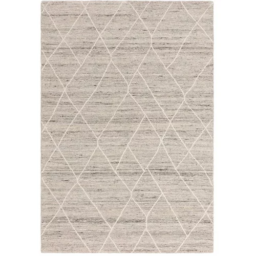 Asiatic Carpets Svetlo siva volnena preproga 200x290 cm Noah –