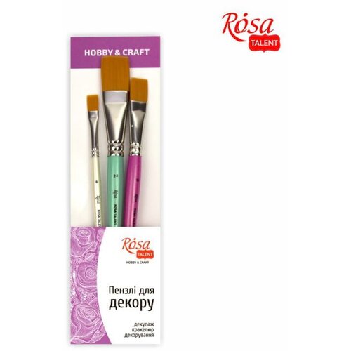 Rosa TALENT Komplet ploščatih čopičev za hobi in obrt Cene