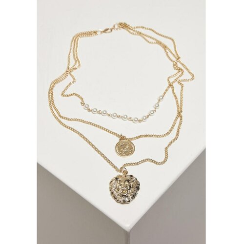 Urban Classics lion layering necklace gold one size Slike