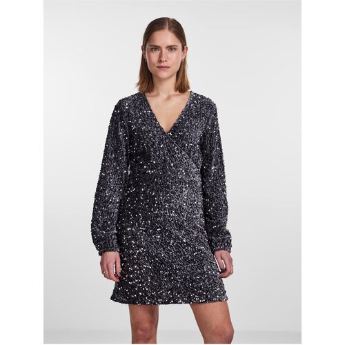 Pieces Women's Grey Sequin Dress Kam - Women's Slike