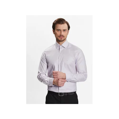 Calvin Klein Srajca Structure Easy Care Fitted Shirt K10K111293 Roza Fitted Fit