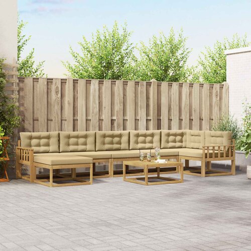  Set vanjskih sofa 8 kom. Bijela i bež Cene