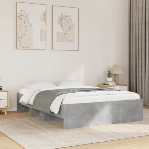 Furnova Posteljni okvir betonsko siv 140x200 cm inženirski les, (21941258) Slike