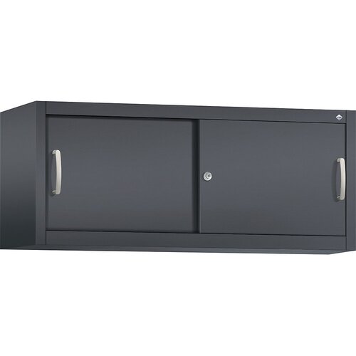 C+P ACURADO zgornja omarica z drsnimi vrati, VxŠxG 500 x 1200 x 400 mm, črno sive barve Cene