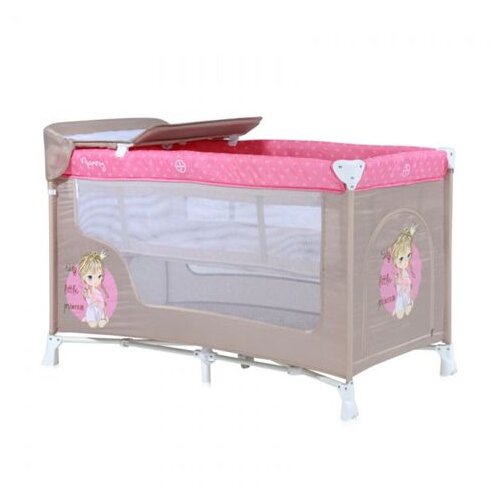 Lorelli Bertoni Prenosivi Krevetac Baby Nanny 2 Nivoa Beige&amp;amp;Rose Princess Slike