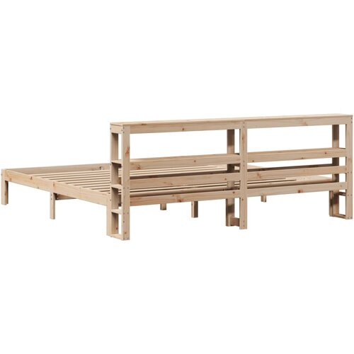  Okvir kreveta s uzglavljem 200 x 200 cm od masivne borovine Slike