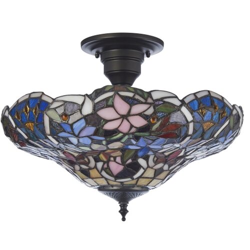 Endon 111915 - Povr&amp;scaron;inski montiran Tiffany luster SULLIVAN, 3x E27/10W/230V, prečnik 40 cm Slike
